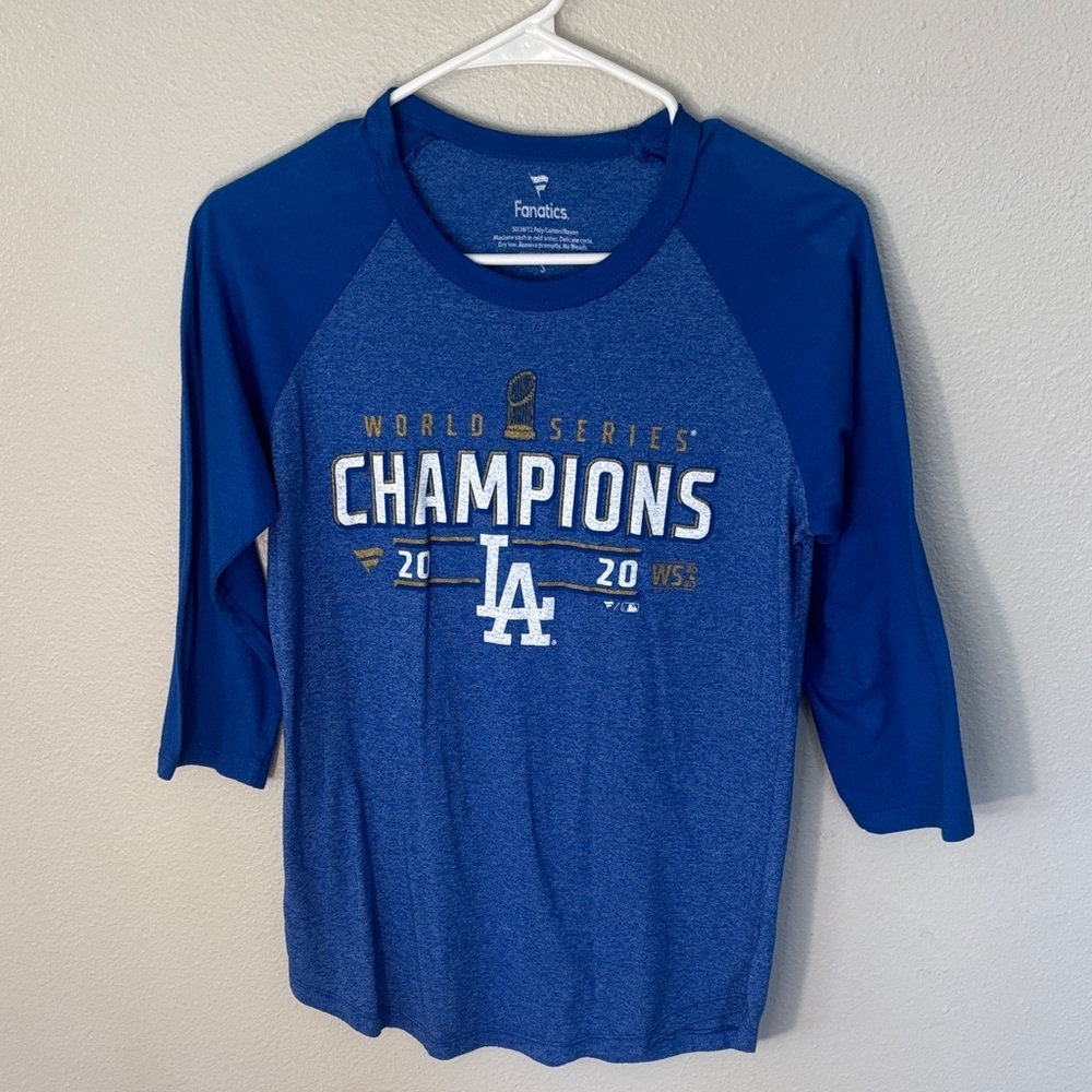 Fanatics Blue World Series Champions Long Sleeve Tee -291sku